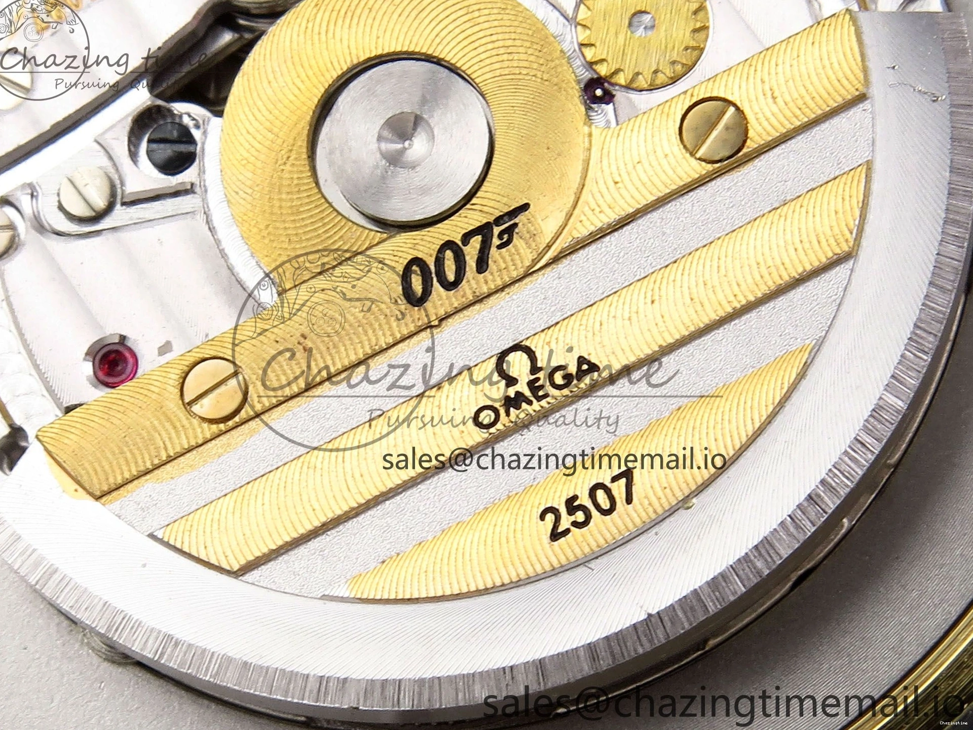 0408 Seamaster 300m Diver YG OMF 1:1 Best Edition Blue Orange Ceramic White Dial on Blue Nato Strap A Colorful 7704